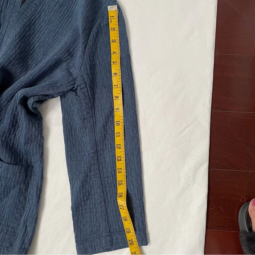 Eileen Fisher Cotton Linen Denim Jacket Size SP - Picture 7 of 7